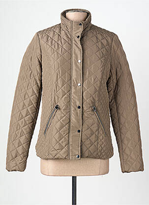 Geacă matlasată buzunare fără glugă maro BRANDTEX femme