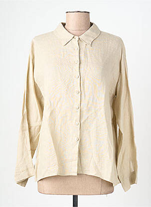 Cămașă croială dreaptă mâneci lungi bej MUS & BOMBON femme