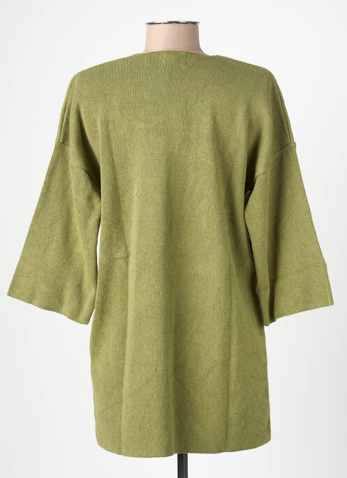 Vestă cu mâneci lungi guler în v verde MUS & BOMBON femme