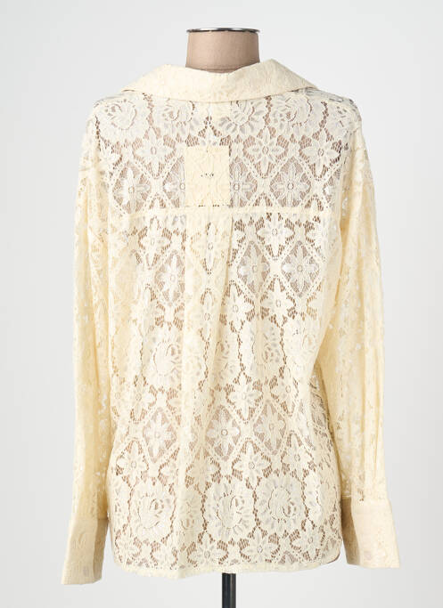 Cămașă croială dreaptă mâneci lungi bej ANGE femme