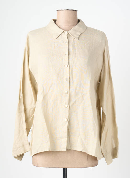 Cămașă croială dreaptă mâneci lungi bej MUS & BOMBON femme