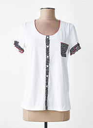 Pijama mâneci scurte alb SENORETTA femme