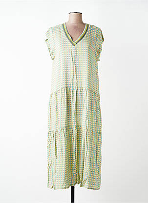 Rochie lungă mâneci scurte mâneci scurte verde GUITARE femeie
