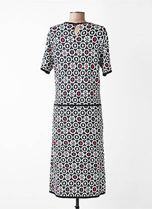 Rochie midi imprimeu fantezie mâneci scurte negru JEI'S BY LETIZIA DENARO femeie