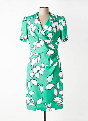 Rochie midi imprimeu floral mâneci scurte verde JOSEPH RIBKOFF femeie