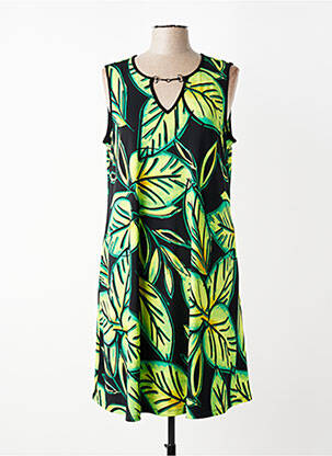 Rochie midi imprimeu fantezie fără mâneci negru JOSEPH RIBKOFF femeie