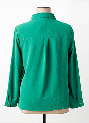 Cămașă țesătură crep mâneci lungi verde SIGNE NATURE femeie