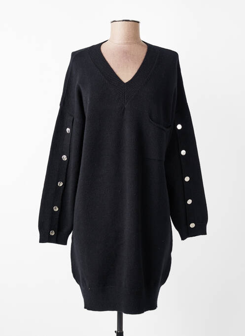 Rochie pulover guler în v mâneci lungi negru EVA KAYAN femme