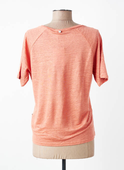 Tricou guler în v mâneci scurte portocaliu MAT DE MISAINE femme