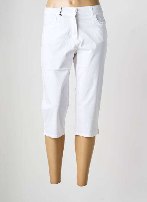 Pantalon trei sferturi croială dreaptă alb EAST DRIVE femme