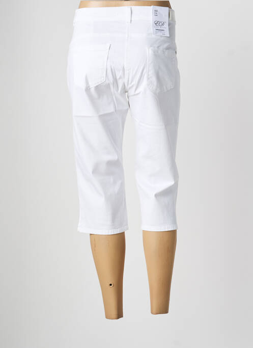 Pantalon trei sferturi croială dreaptă alb EAST DRIVE femme