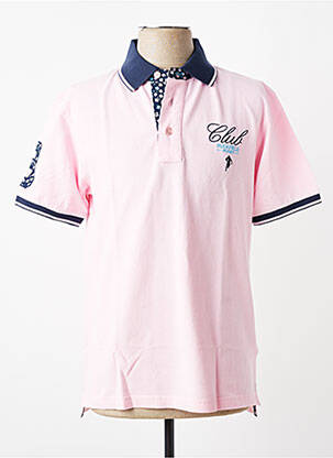 Polo elasticitate mâneci scurte roz RUCKFIELD homme