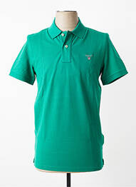 Polo elasticitate mâneci scurte verde GANT homme