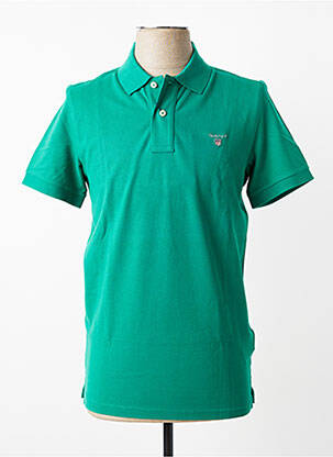 Polo elasticitate mâneci scurte verde GANT homme