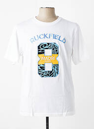 Tricou broderie mâneci scurte alb RUCKFIELD bărbat