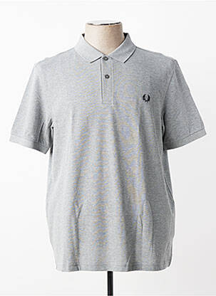 Polo țesătură melanj mâneci scurte gri FRED PERRY homme