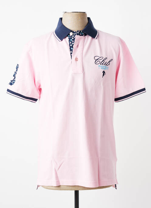 Polo elasticitate mâneci scurte roz RUCKFIELD homme