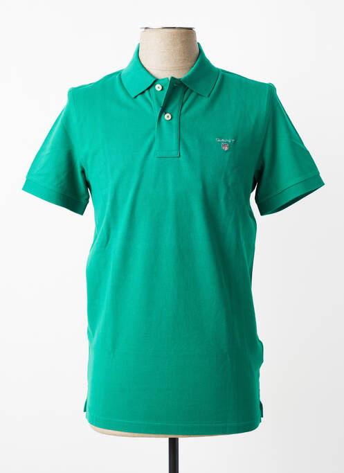Polo elasticitate mâneci scurte verde GANT homme