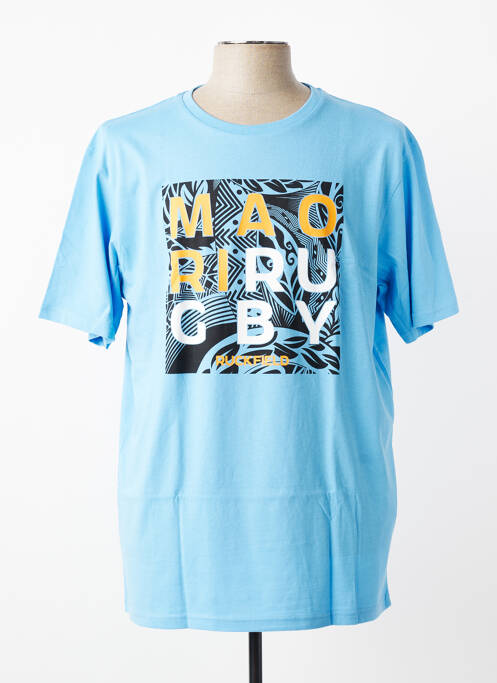 Tricou elasticitate mâneci scurte albastru RUCKFIELD homme