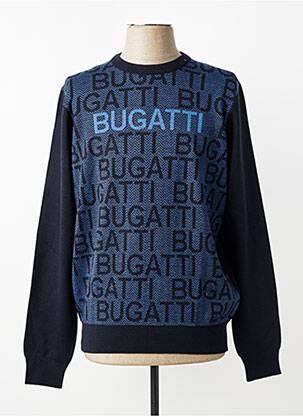 Pulover elasticitate mâneci lungi albastru BUGATTI bărbat