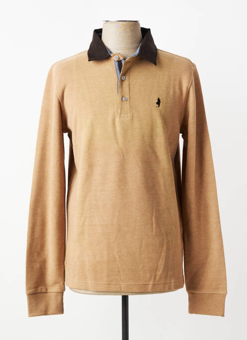Polo mâneci lungi mâneci lungi bej MCS homme