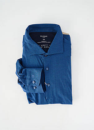 Polo mâneci lungi mâneci lungi albastru OLYMP homme