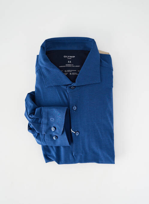 Polo mâneci lungi mâneci lungi albastru OLYMP homme