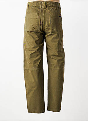 Pantalon drept țesătură poplin mărime normală verde DAYTONA bărbat