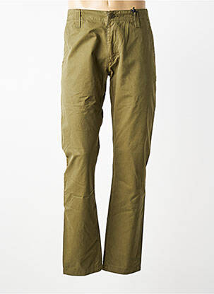 Pantalon drept țesătură poplin mărime normală verde DAYTONA bărbat