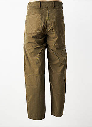 Pantalon drept țesătură poplin mărime normală verde DAYTONA bărbat