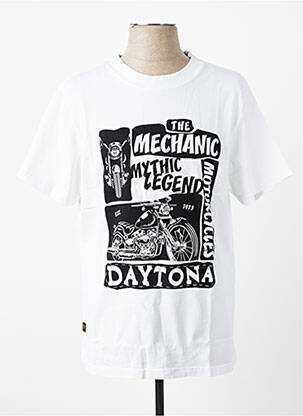 Tricou elasticitate mâneci scurte alb DAYTONA bărbat