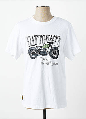 Tricou elasticitate mâneci scurte alb DAYTONA homme