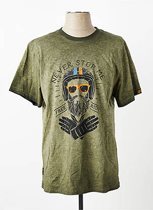 Tricou elasticitate mâneci scurte verde DAYTONA bărbat