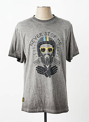 Tricou elasticitate mâneci scurte gri DAYTONA homme