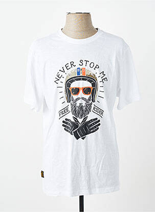 Tricou elasticitate mâneci scurte alb DAYTONA homme