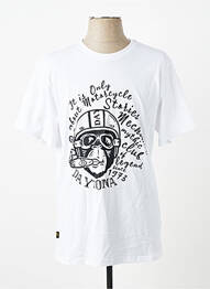 Tricou elasticitate mâneci scurte alb DAYTONA bărbat