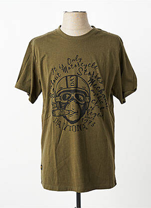 Tricou elasticitate mâneci scurte verde DAYTONA homme