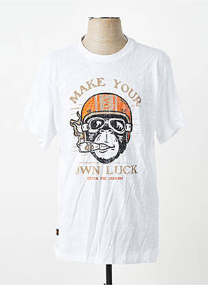 Tricou elasticitate mâneci scurte alb DAYTONA homme