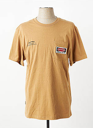 Tricou broderie mâneci scurte maro DAYTONA homme
