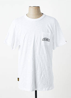 Tricou elasticitate mâneci scurte alb DAYTONA homme