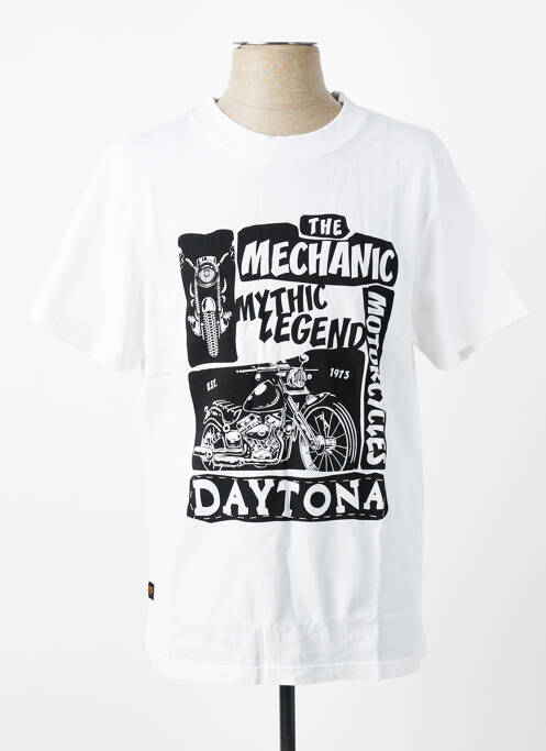 Tricou elasticitate mâneci scurte alb DAYTONA homme