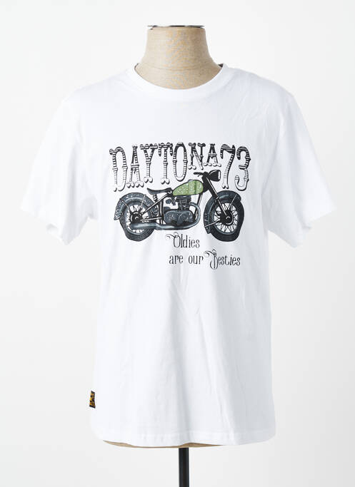 Tricou elasticitate mâneci scurte alb DAYTONA homme
