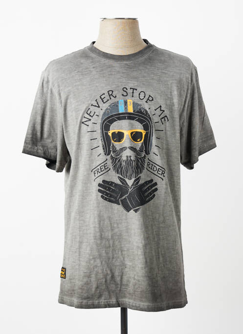 Tricou elasticitate mâneci scurte gri DAYTONA homme