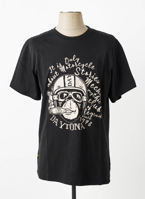 Tricou elasticitate mâneci scurte negru DAYTONA homme