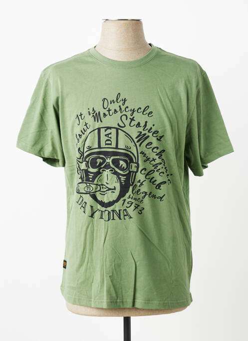 Tricou elasticitate mâneci scurte verde DAYTONA homme