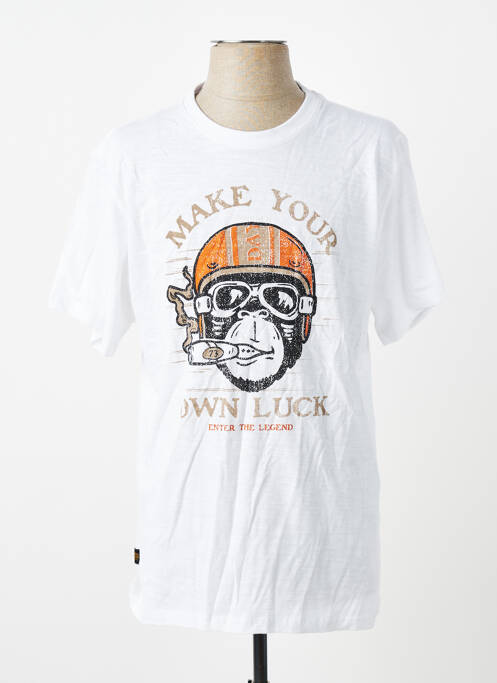 Tricou elasticitate mâneci scurte alb DAYTONA homme