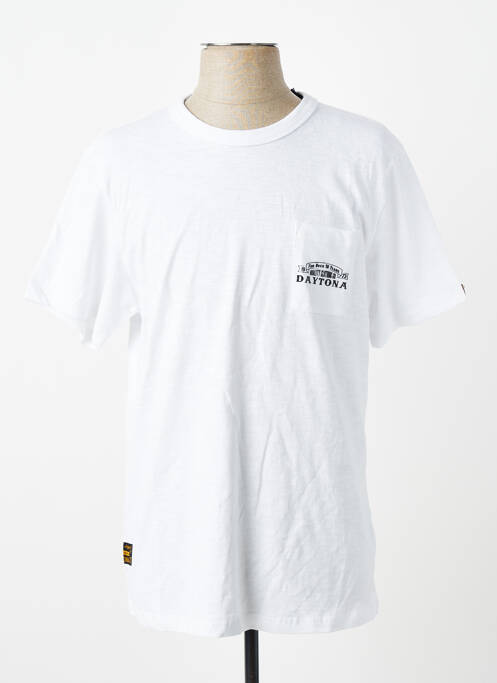 Tricou elasticitate mâneci scurte alb DAYTONA homme