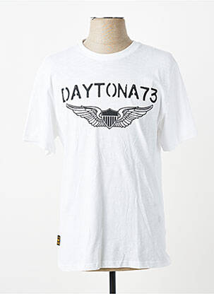 Tricou elasticitate mâneci scurte alb DAYTONA bărbat