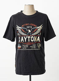 Tricou elasticitate mâneci scurte negru DAYTONA homme