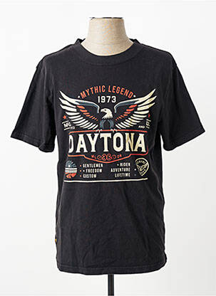 Tricou elasticitate mâneci scurte negru DAYTONA homme